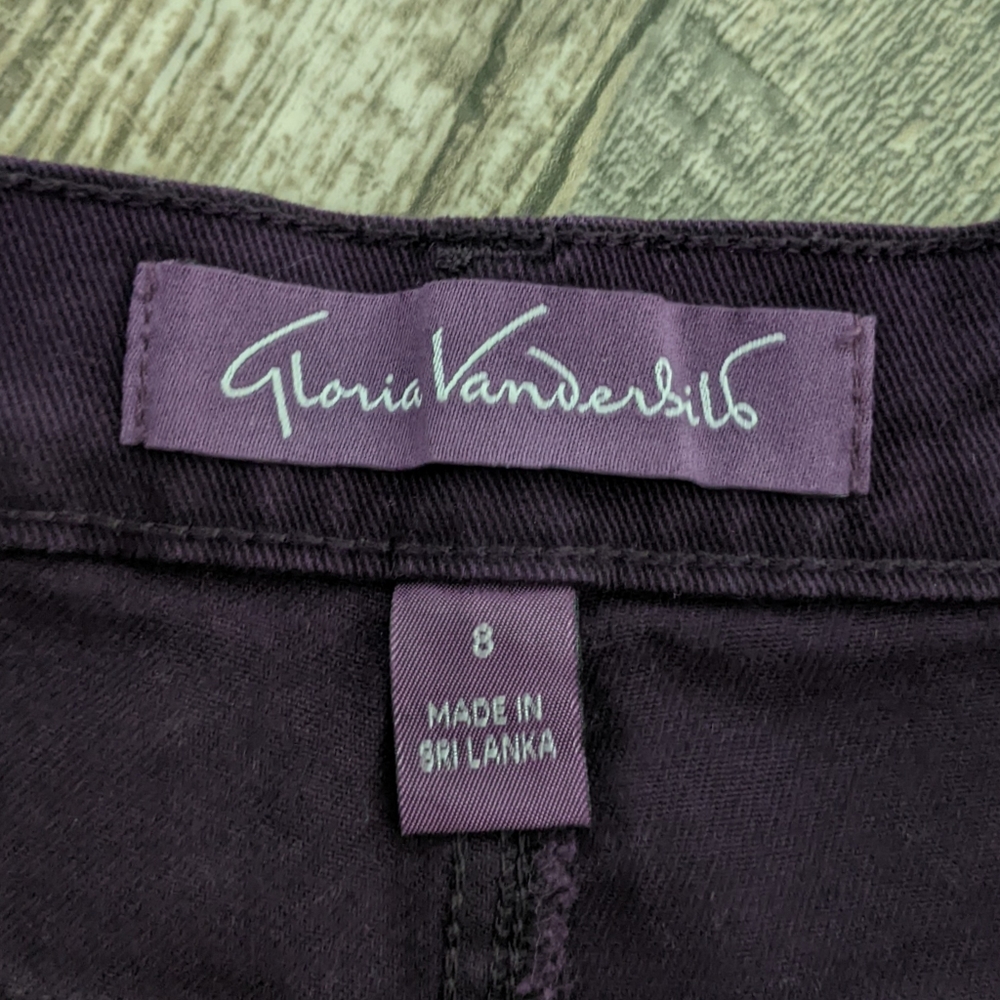 Women's Gloria Vanderbilt Dark Purple Denim Jeans - Picture 5 of 10